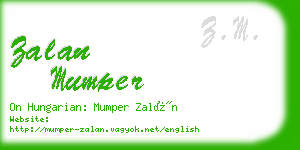 zalan mumper business card